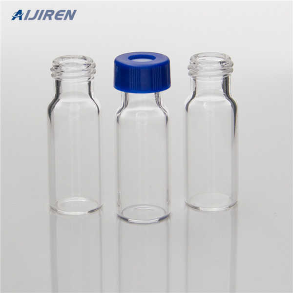 33 expansion borosilicate clear glass HPLC glass vials bonded PTFE/silicone slit septa